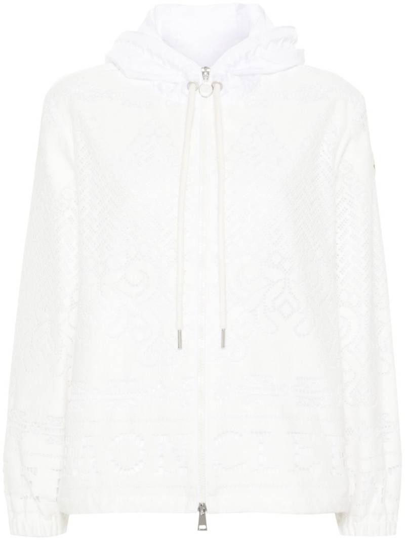 Moncler Leimone lace hooded jacket - White von Moncler