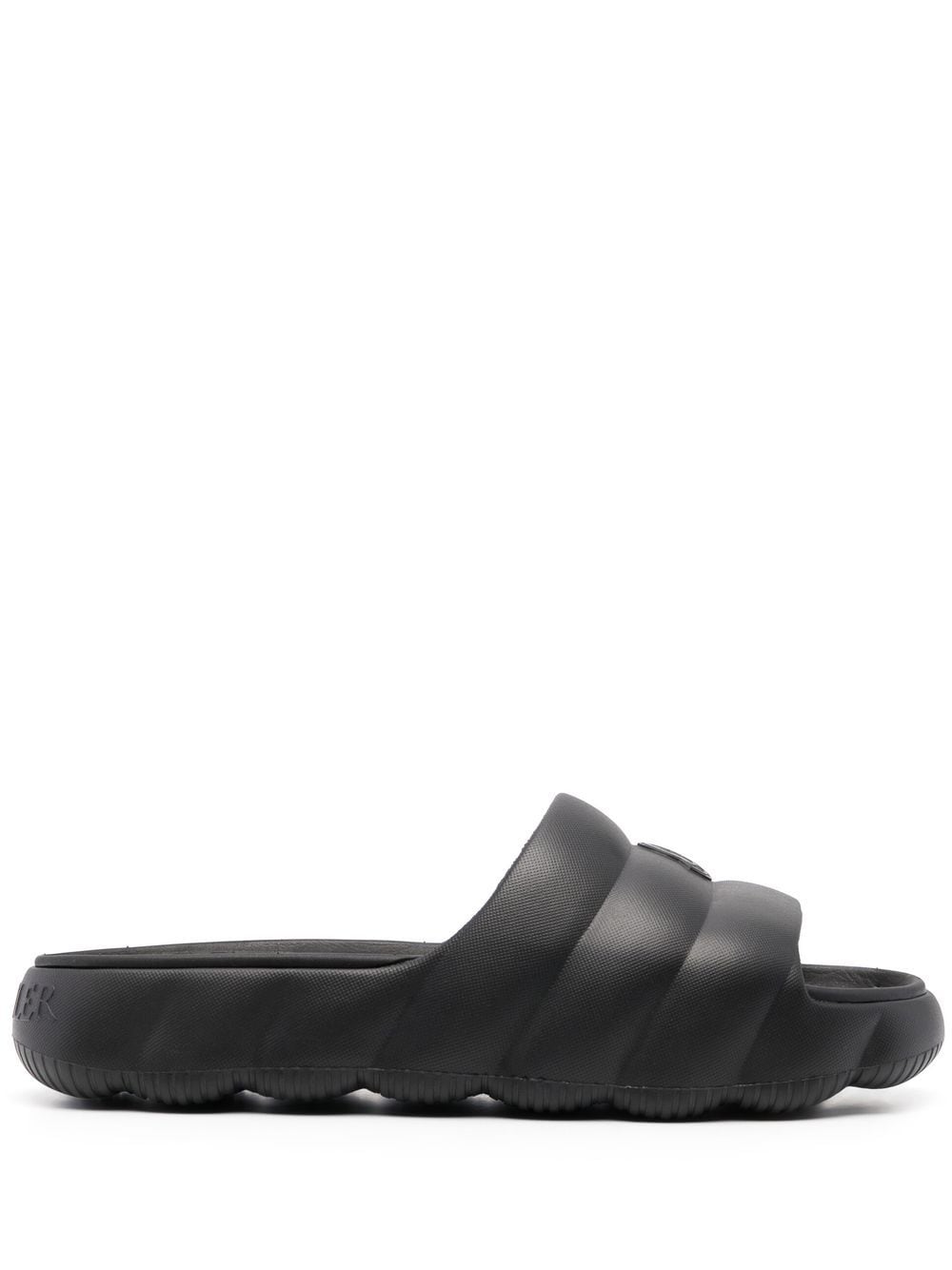 Moncler Lilo faux-quilted slides - Black von Moncler