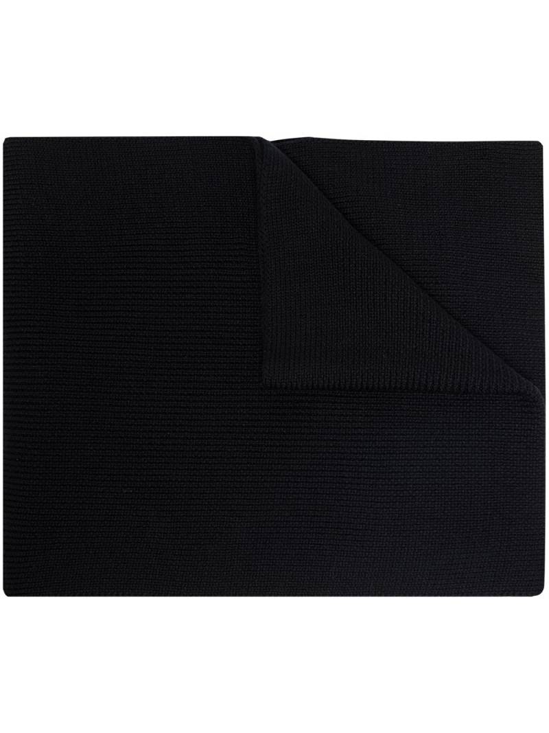 Moncler rib-knit logo scarf - Black von Moncler