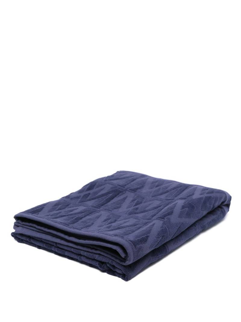 Moncler Monogram beach towel - Blue von Moncler