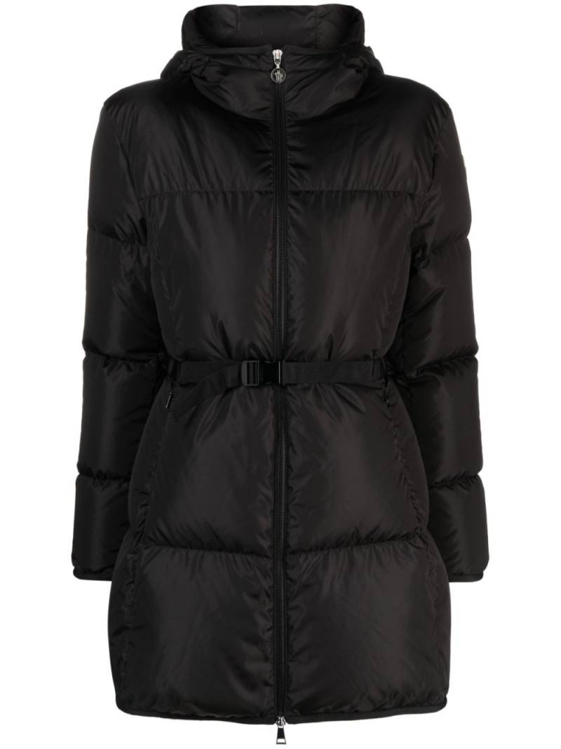 Moncler Sirli short belted puffer coat - Black von Moncler