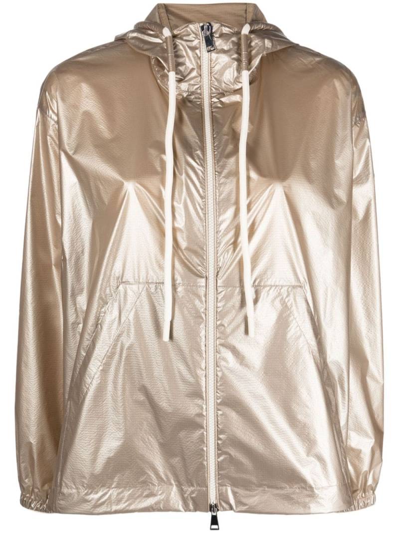 Moncler Tazenat zip-up hooded jacket - Gold von Moncler