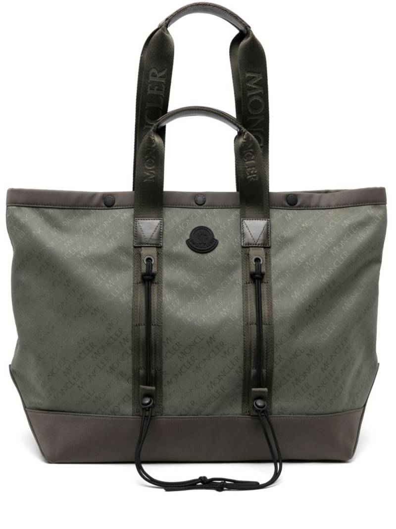 Moncler Tech jacquard tote bag - Green von Moncler