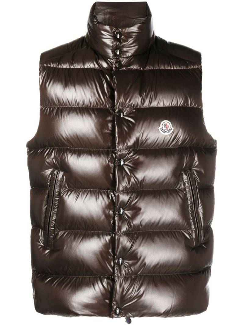 Moncler Tibb padded gilet - Brown von Moncler