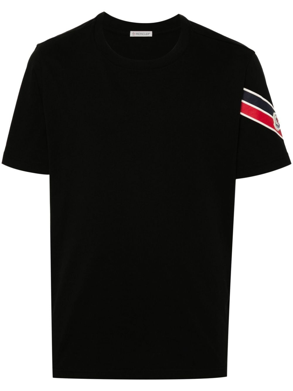 Moncler Tricolour cotton T-shirt - Black von Moncler