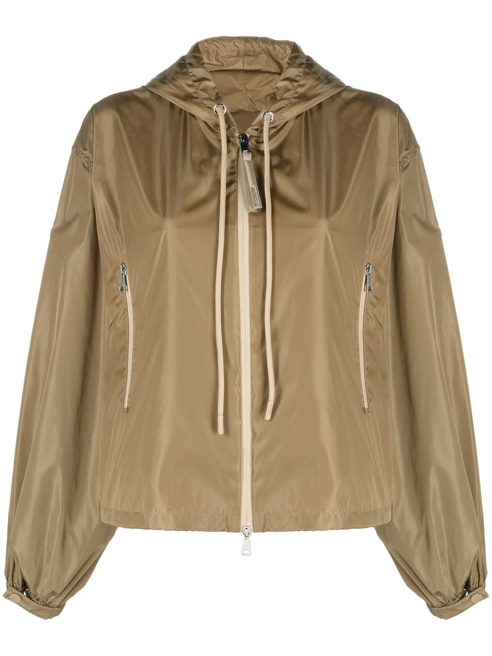 Moncler Vernois logo-print hooded jacket - Brown von Moncler