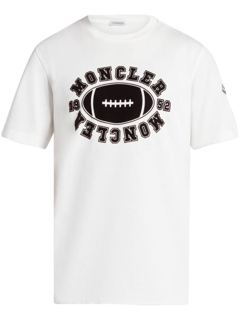 Moncler american football-motif T-shirt - White von Moncler