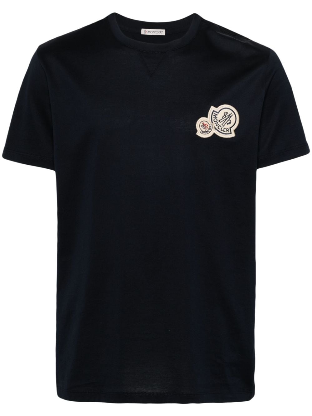 Moncler appliqué-logo cotton T-shirt - Blue von Moncler