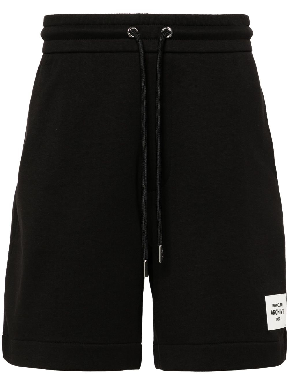 Moncler appliqué-logo track shorts - Black von Moncler