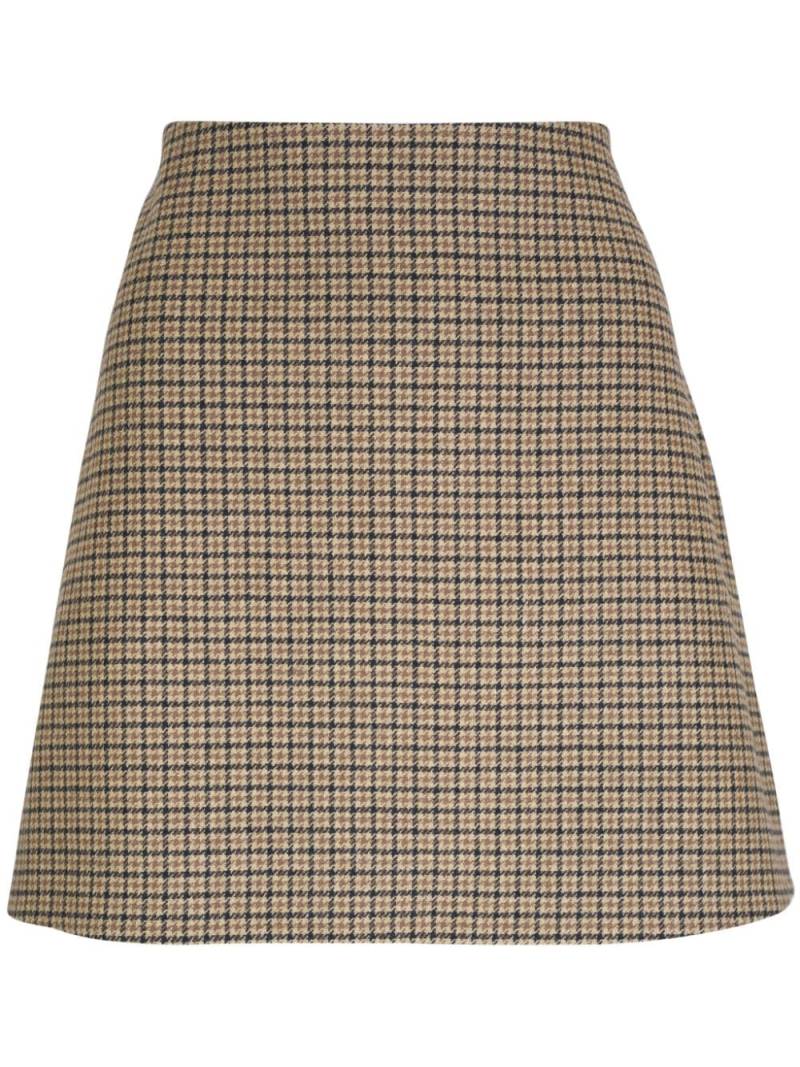 Moncler check-pattern straight skirt - Brown von Moncler