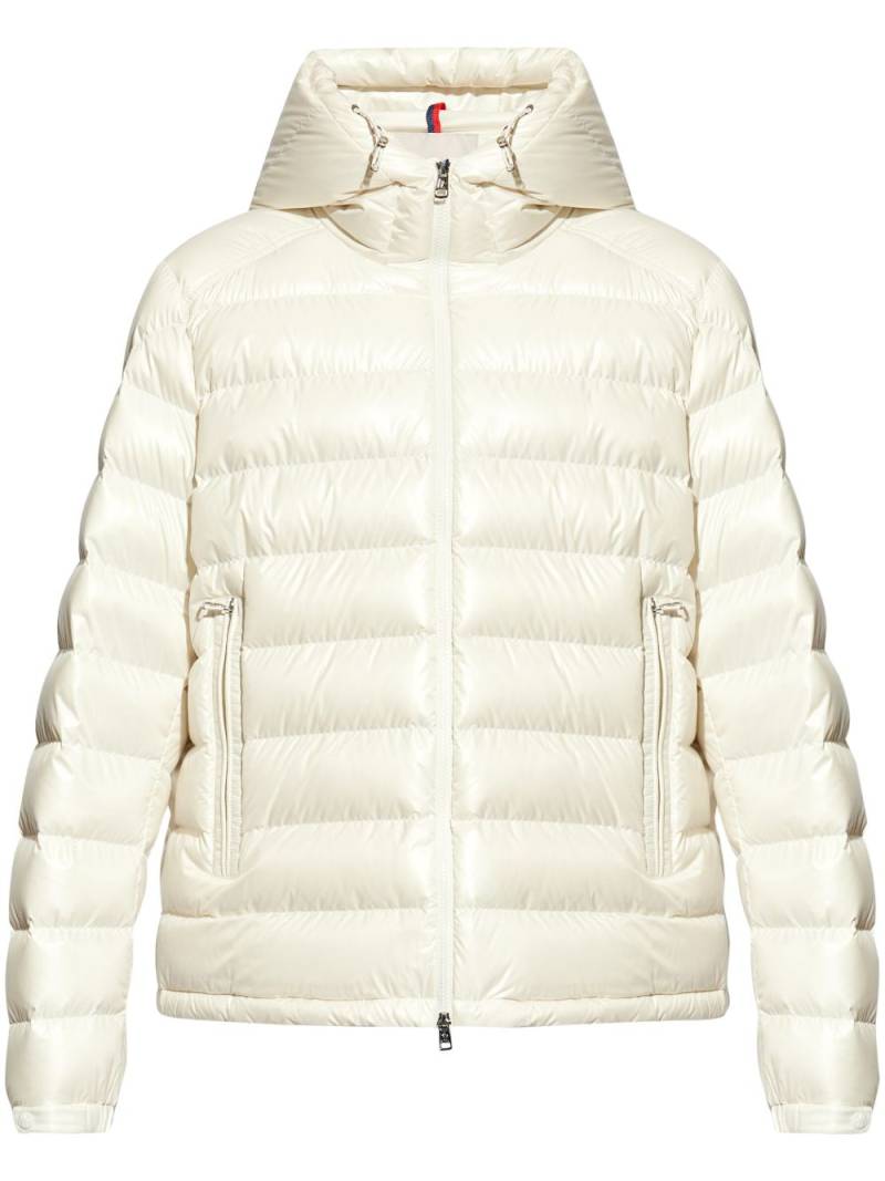 Moncler drawstring hood down jacket - White von Moncler