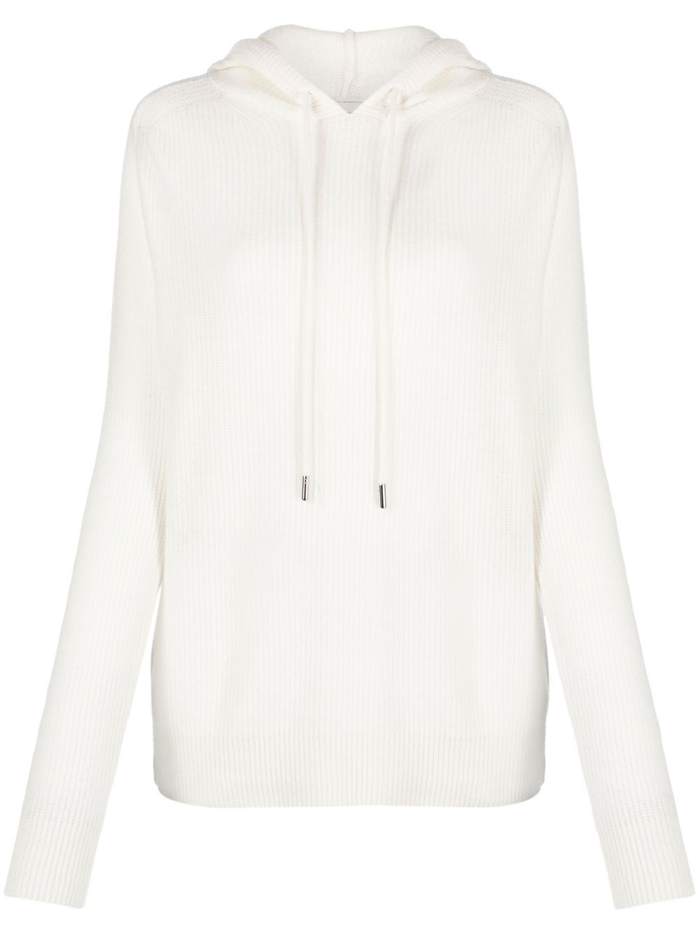 Moncler drawstring virgin wool-cashmere blend hoodie - White von Moncler