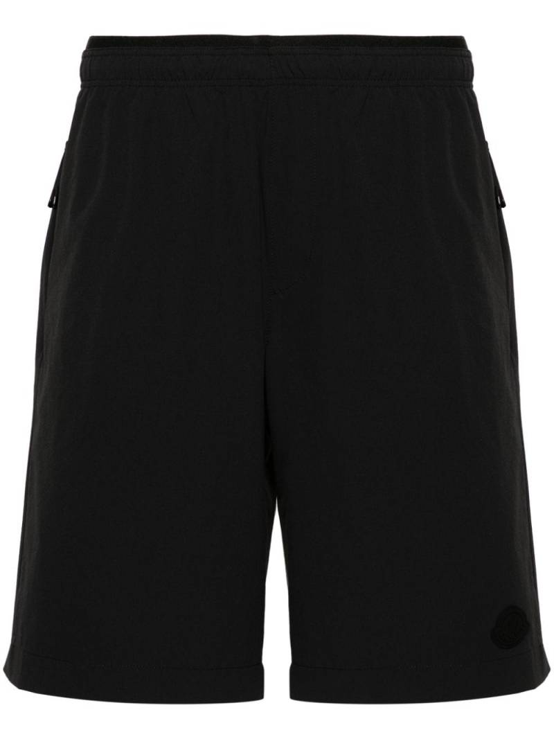 Moncler elasticated-waist ripstop-texture shorts - Black von Moncler