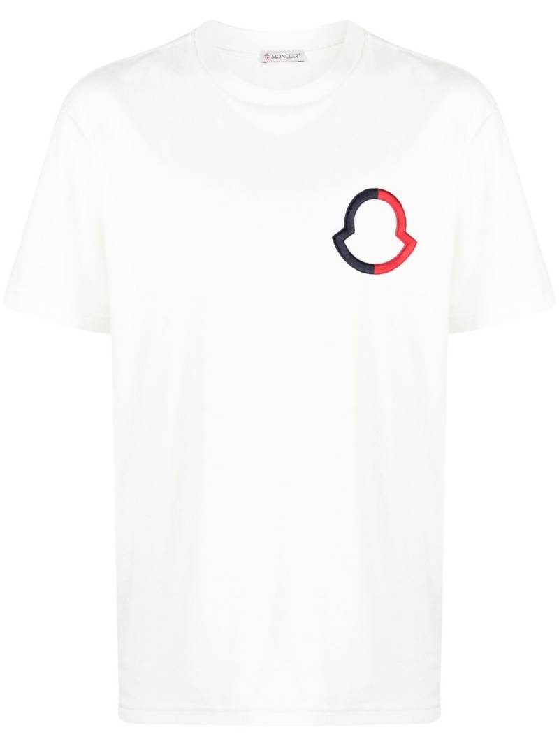 Moncler embroidered-logo detail T-shirt - White von Moncler