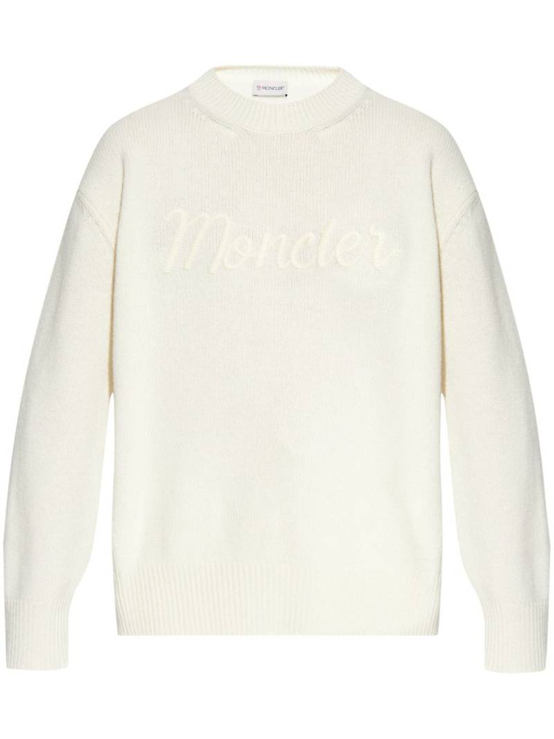 Moncler embroidered-logo sweatshirt - White von Moncler