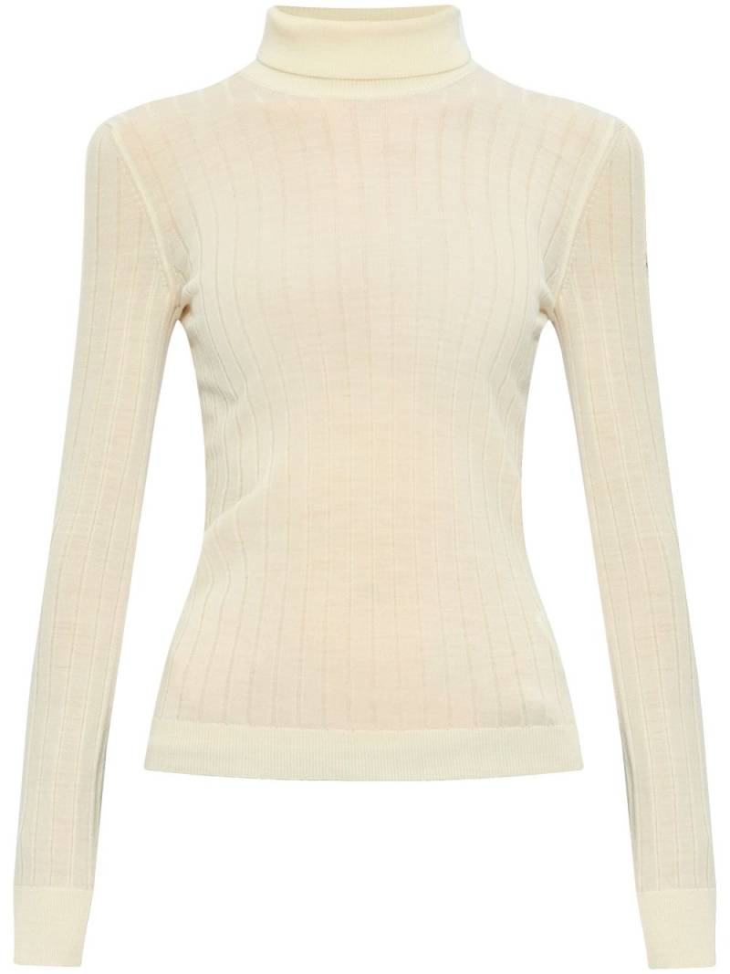 Moncler fine-knit roll-neck jumper - Neutrals von Moncler