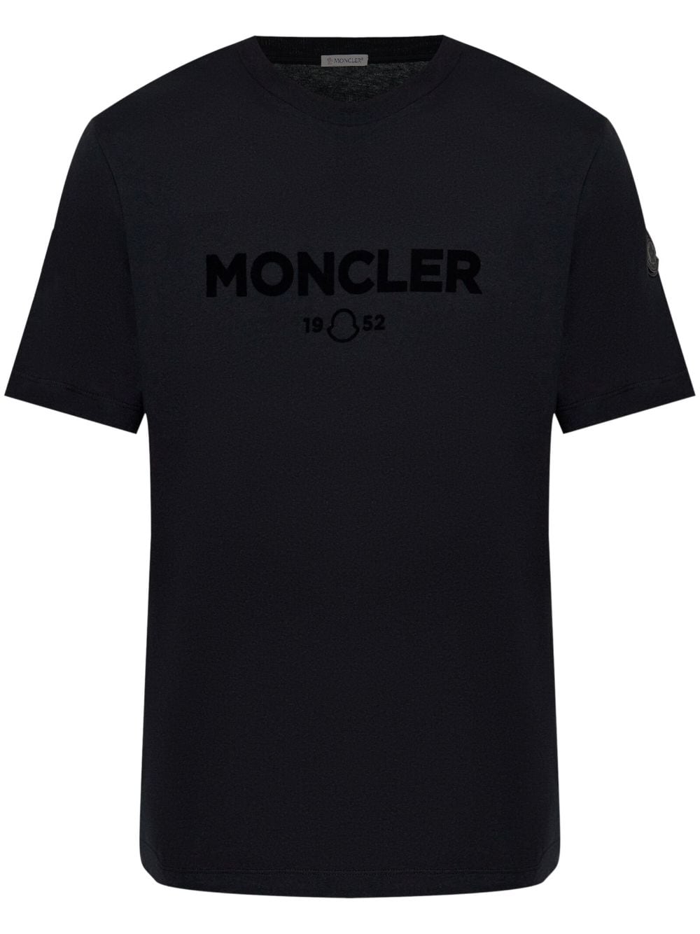 Moncler flocked-logo T-shirt - Black von Moncler