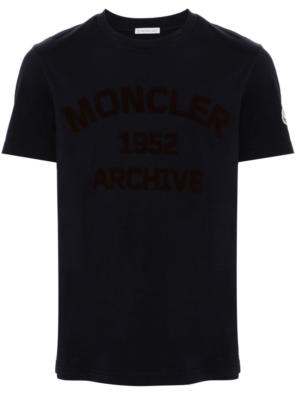 Moncler flocked-logo cotton T-shirt - Blue von Moncler