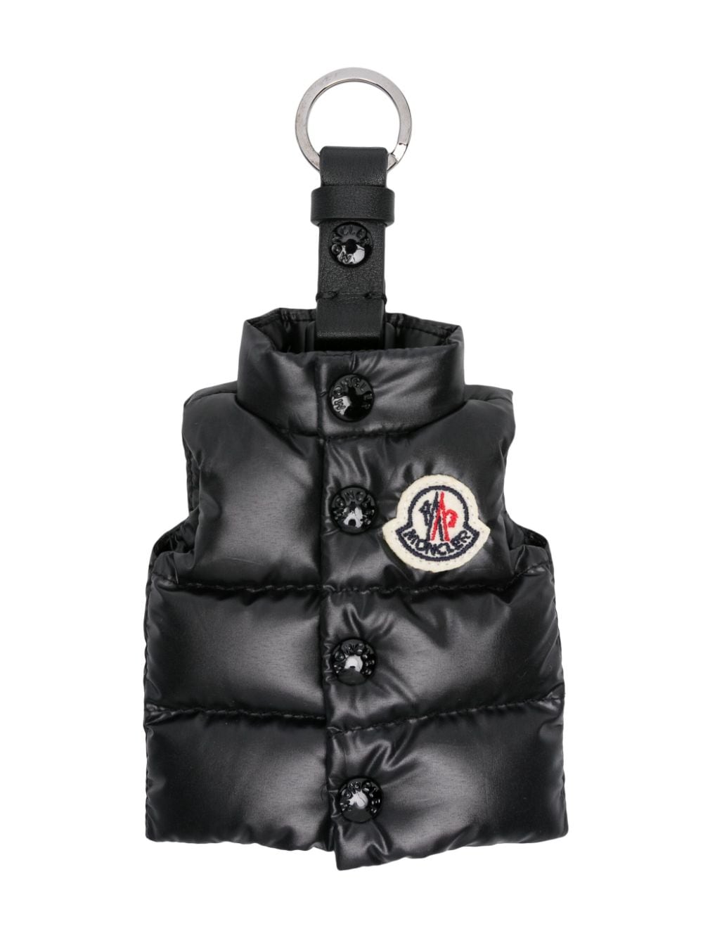 Moncler gilet-shaped keyring - Black von Moncler