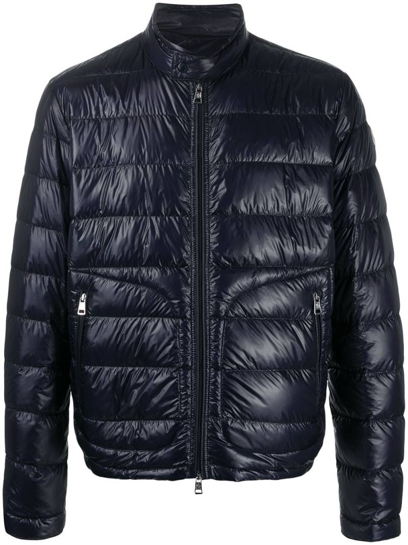 Moncler high-neck quilted jacket - Blue von Moncler