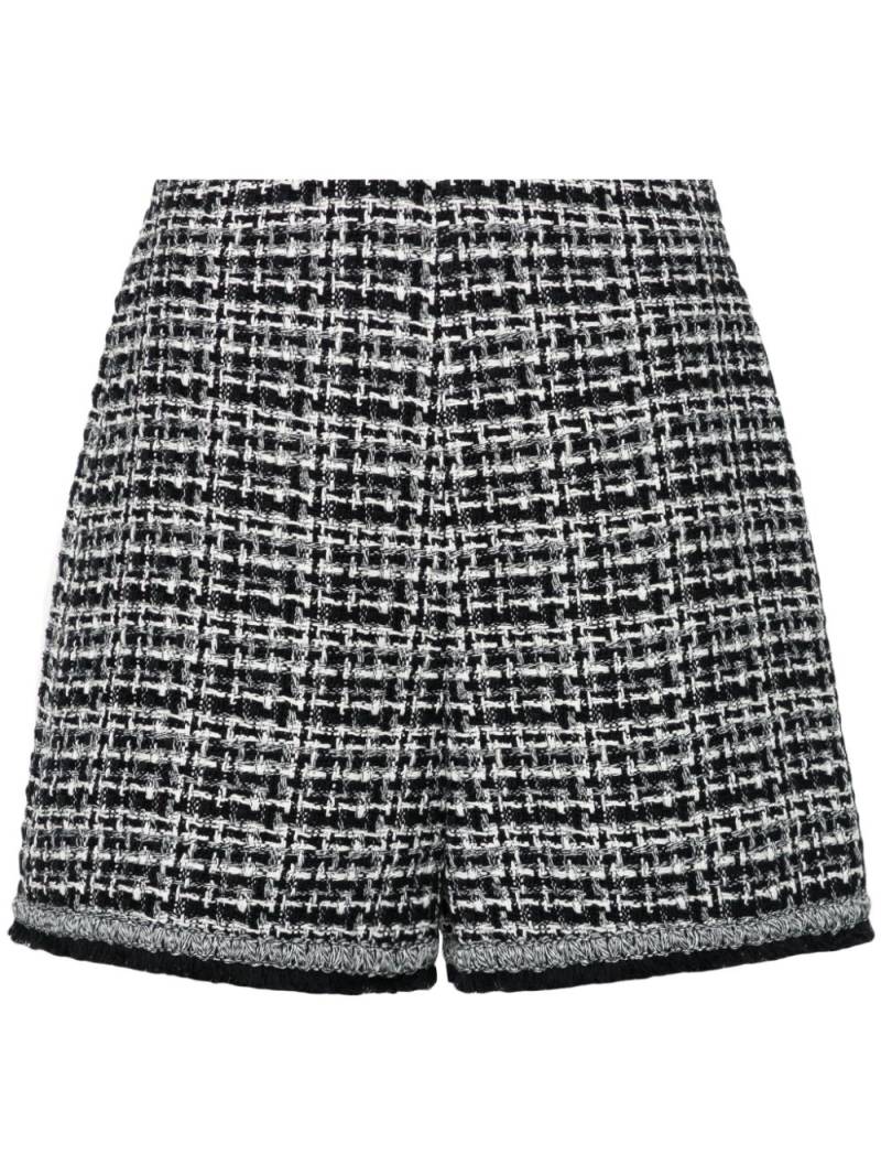 Moncler high-waist tweed shorts - Black von Moncler