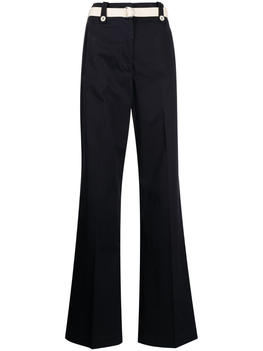 Moncler high-waisted flared trousers - Black von Moncler