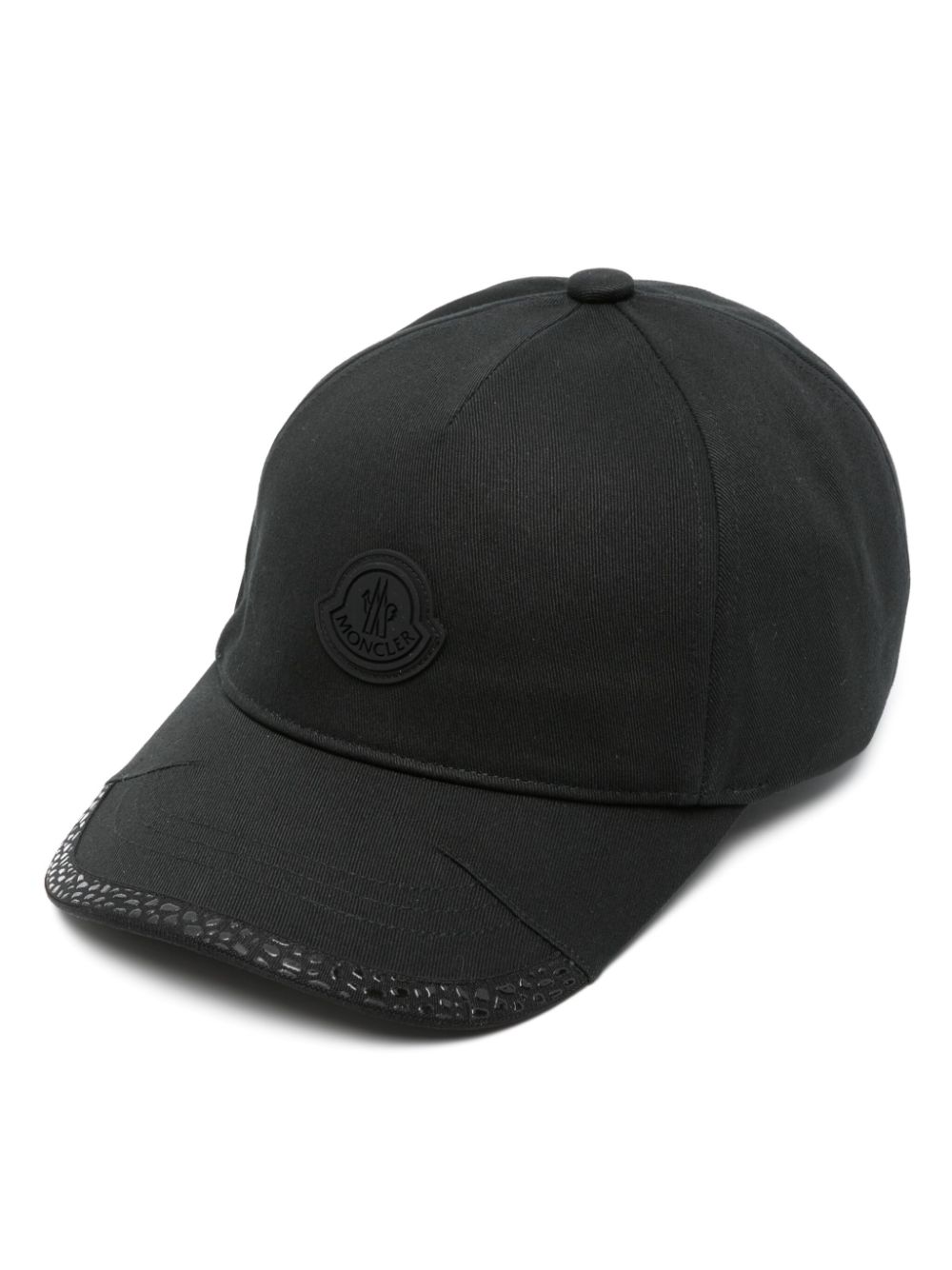 Moncler logo-appliqué baseball cap - Black von Moncler