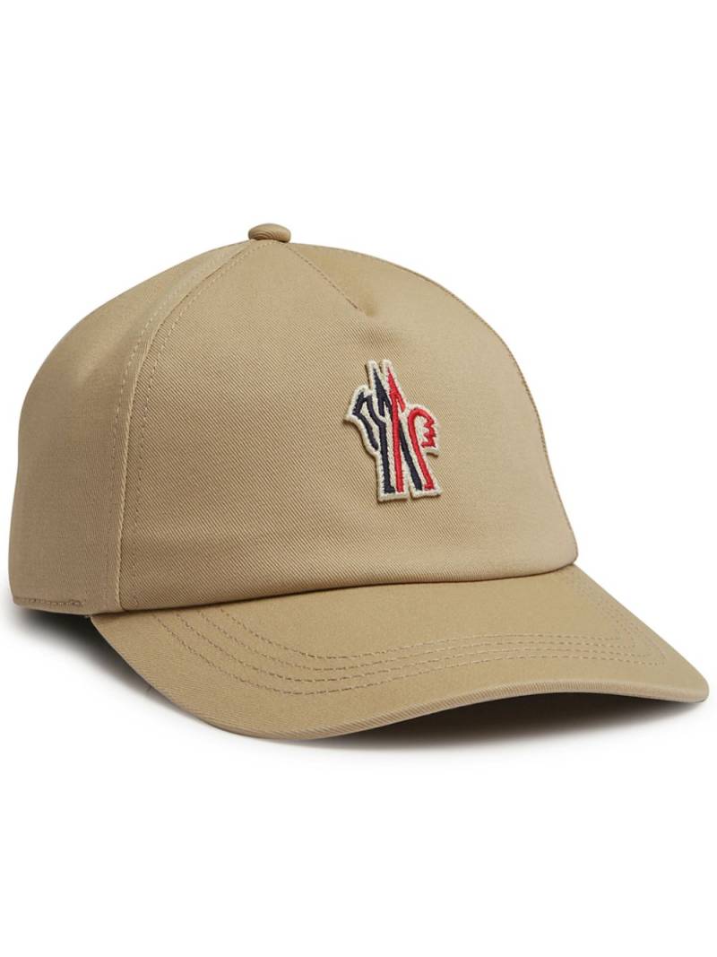 Moncler logo-appliqué cap - Neutrals von Moncler