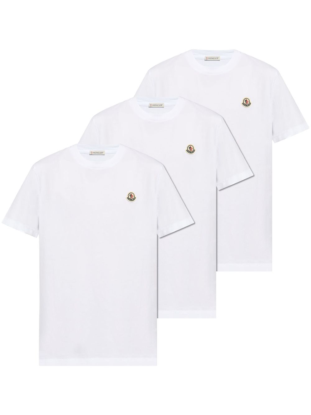 Moncler logo-appliqué cotton T-shirt (set of three) - White von Moncler