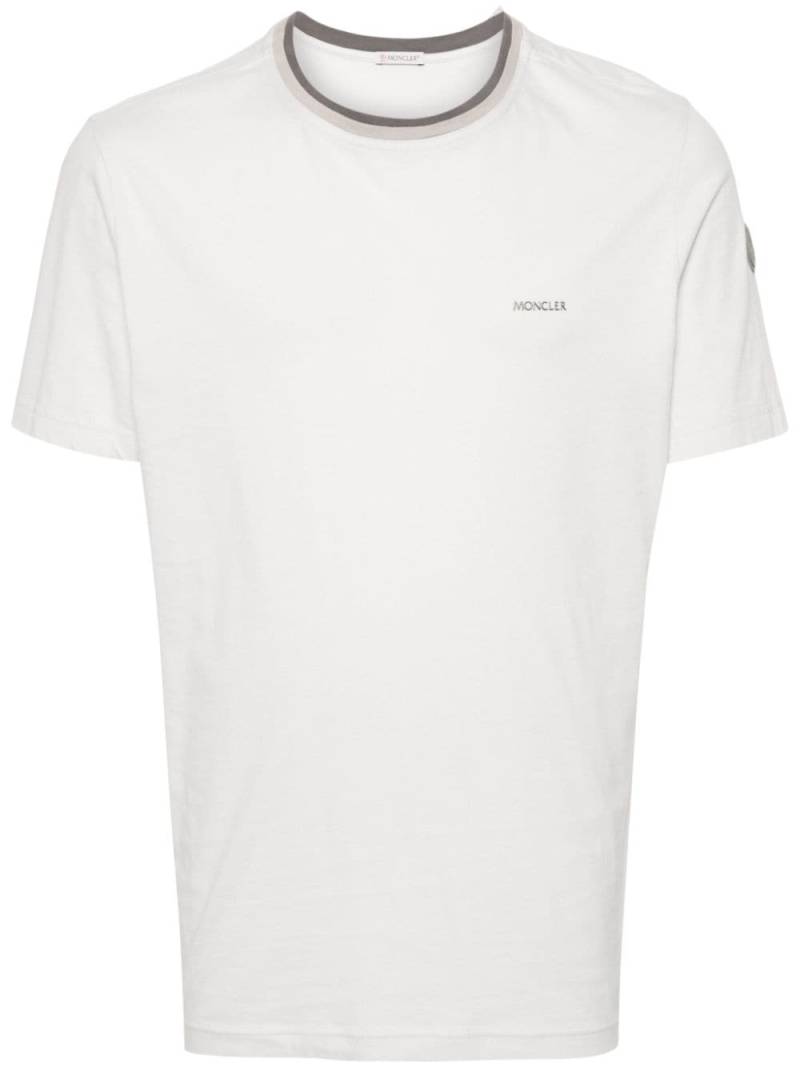 Moncler logo-appliqué cotton T-shirt - White von Moncler