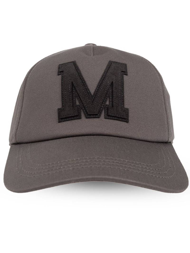 Moncler logo-appliqué cotton cap - Grey von Moncler