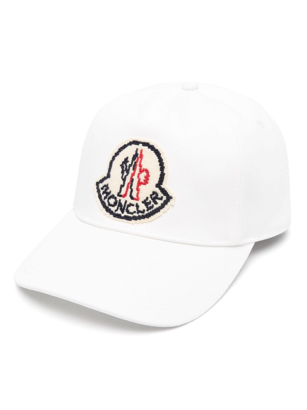 Moncler logo-appliqué cotton cap - White von Moncler