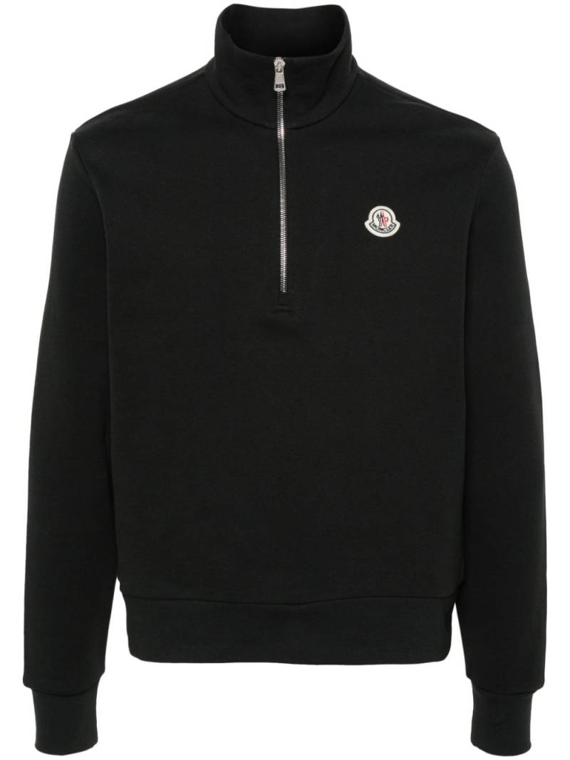 Moncler logo-appliqué jumper - Black von Moncler