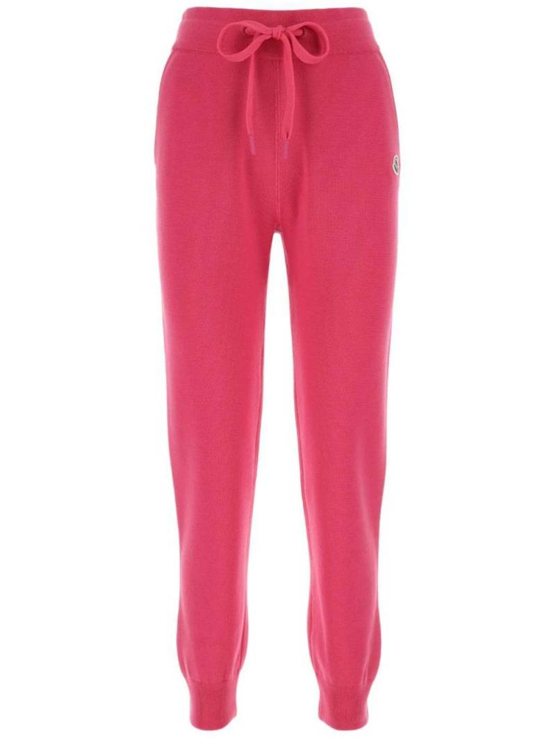 Moncler logo-appliqué track pants - Pink von Moncler