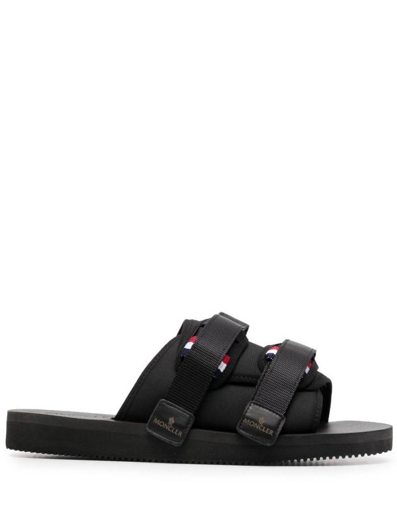 Moncler logo-detail touch-strap sandals - Black von Moncler