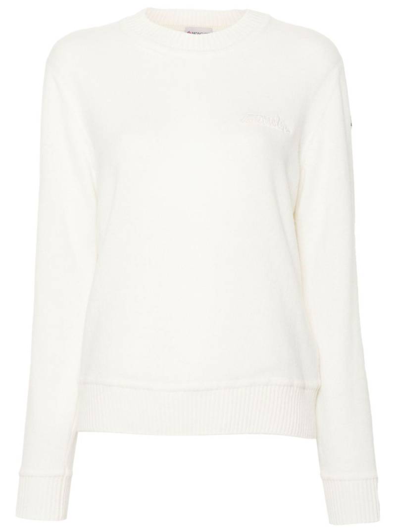 Moncler logo-embellished sweater - White von Moncler