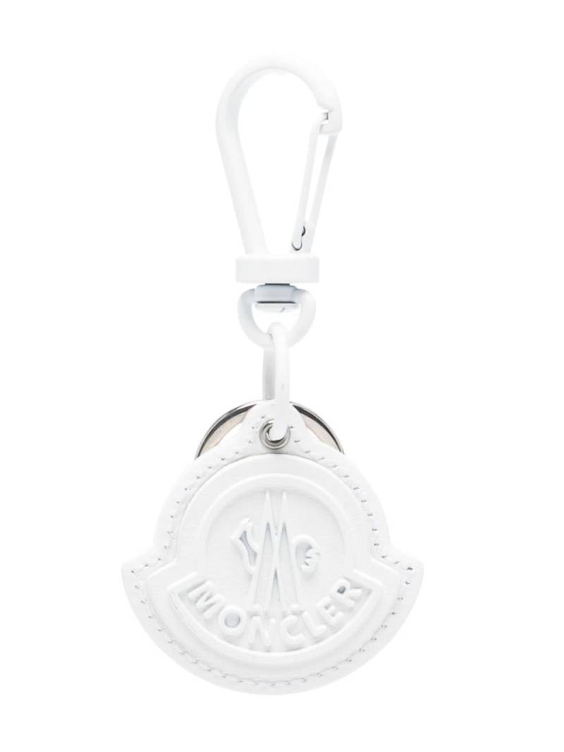 Moncler logo-embossed keyring - White von Moncler