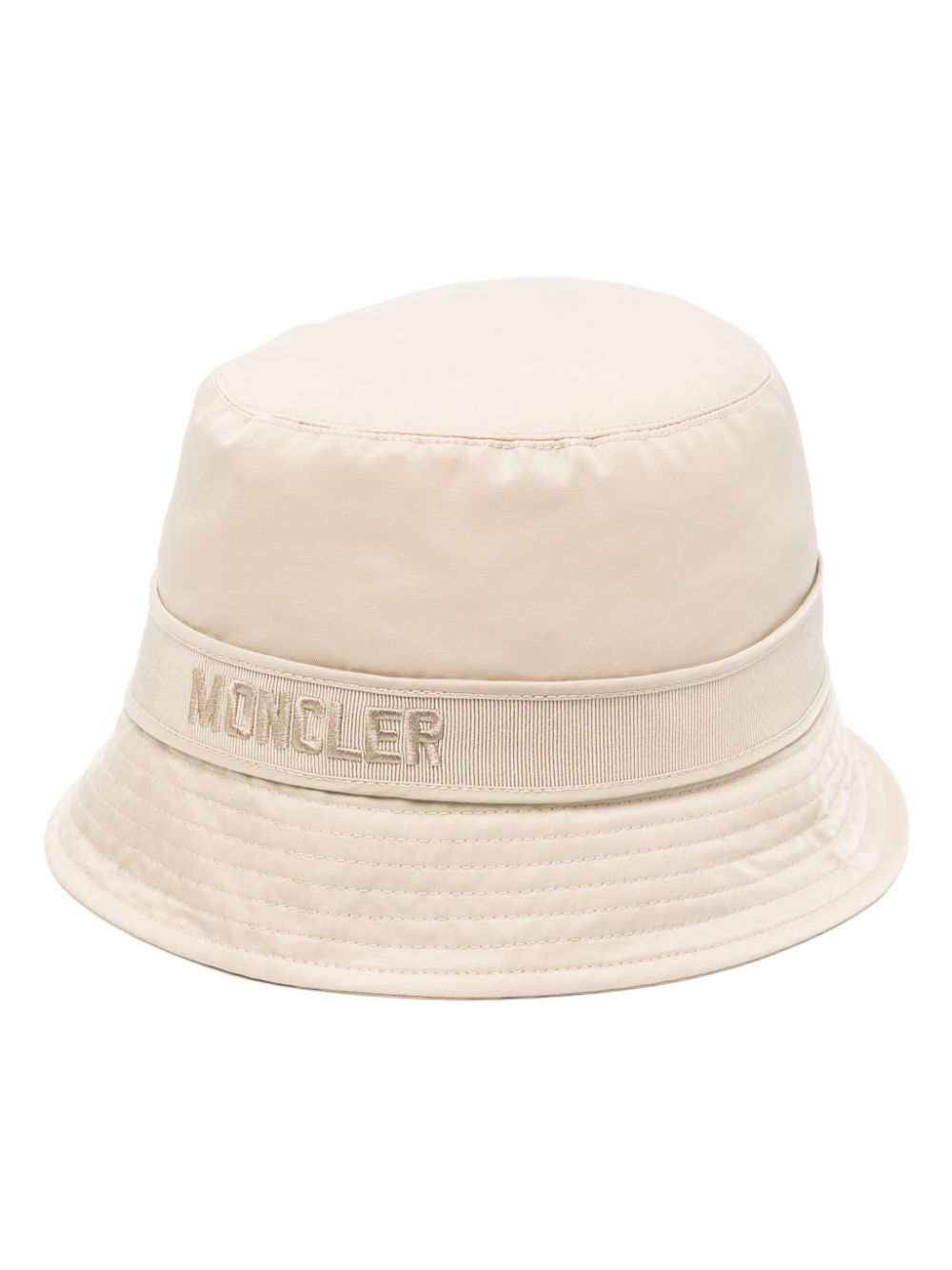 Moncler logo-embroidered bucket hat - Neutrals von Moncler