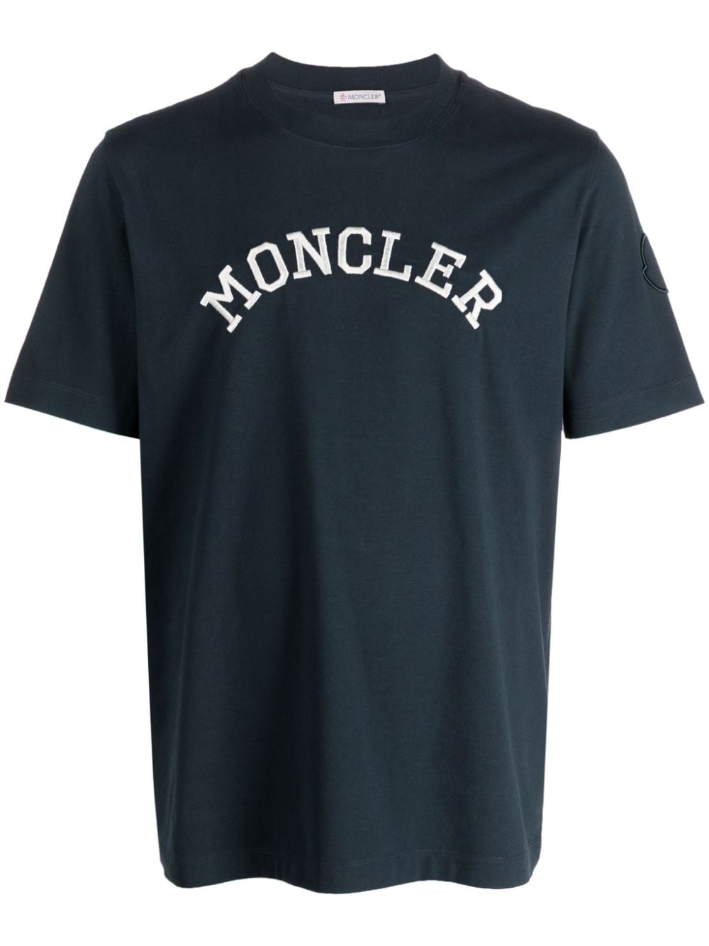 Moncler logo-embroidered cotton T-shirt - Blue von Moncler