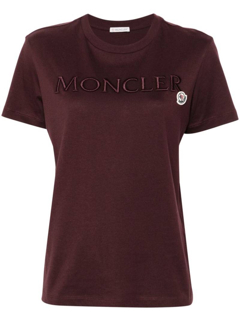 Moncler logo-embroidered cotton T-shirt von Moncler