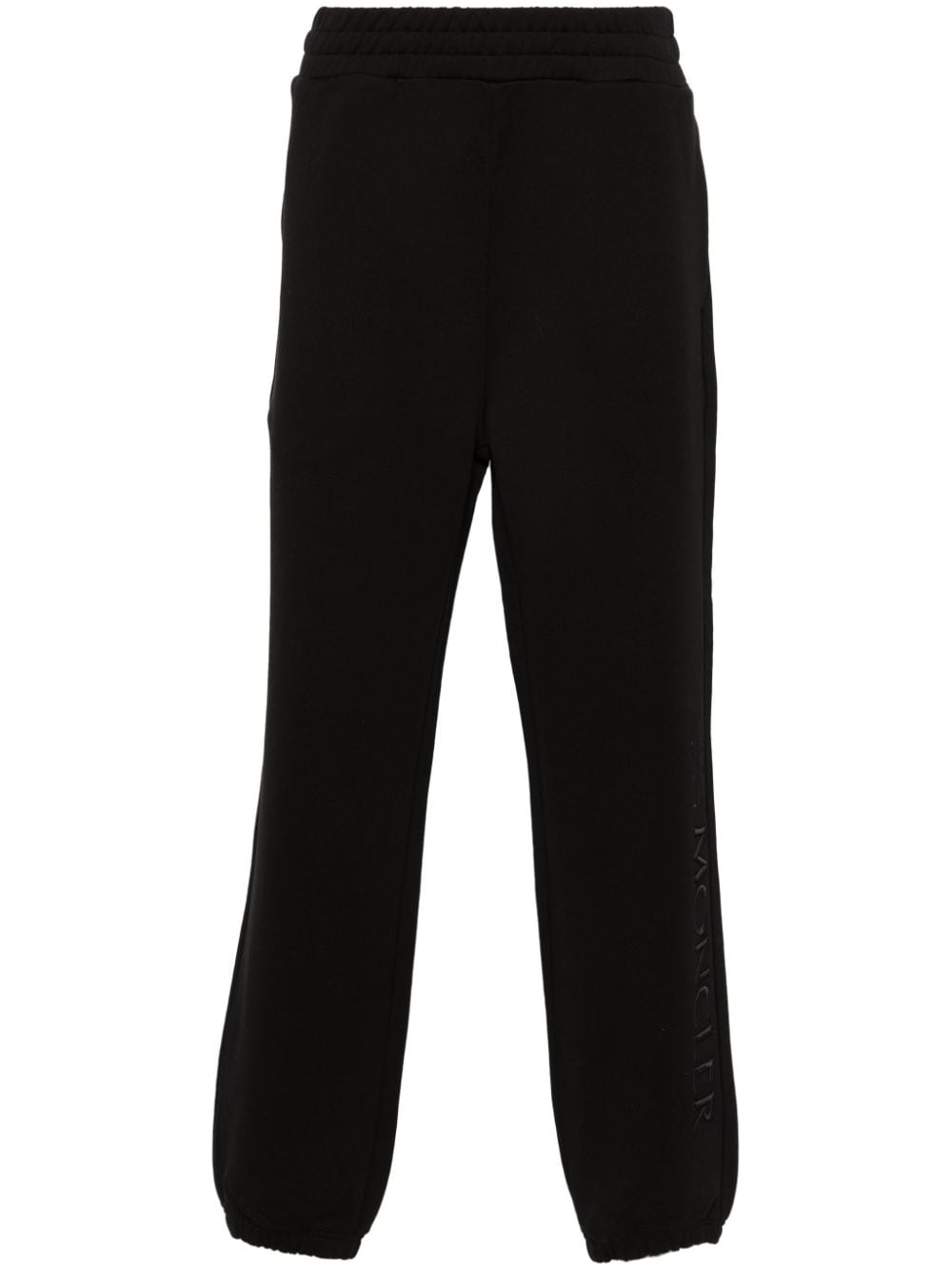 Moncler logo-embroidered cotton track pants - Black von Moncler