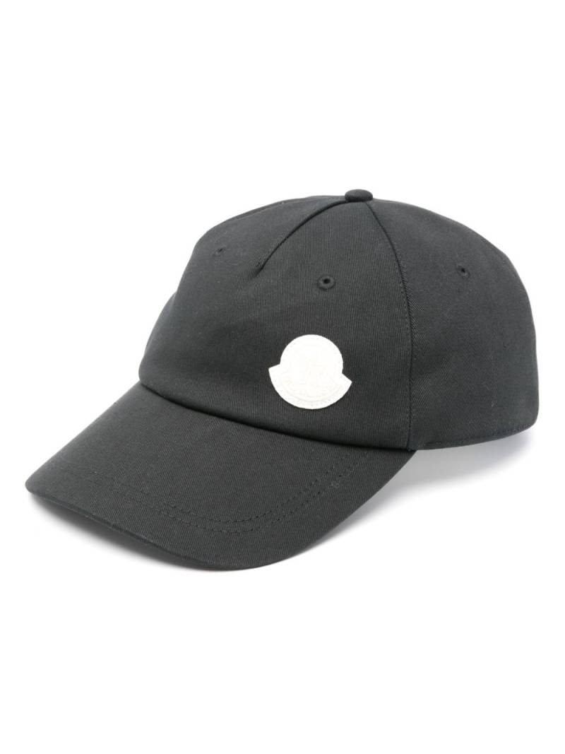 Moncler logo-patch baseball cap - Black von Moncler