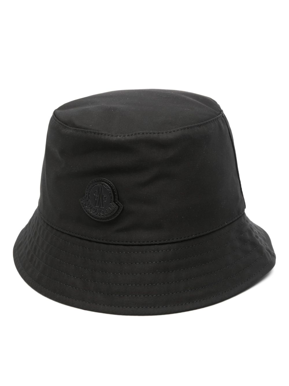 Moncler logo-patch bucket hat - Black von Moncler