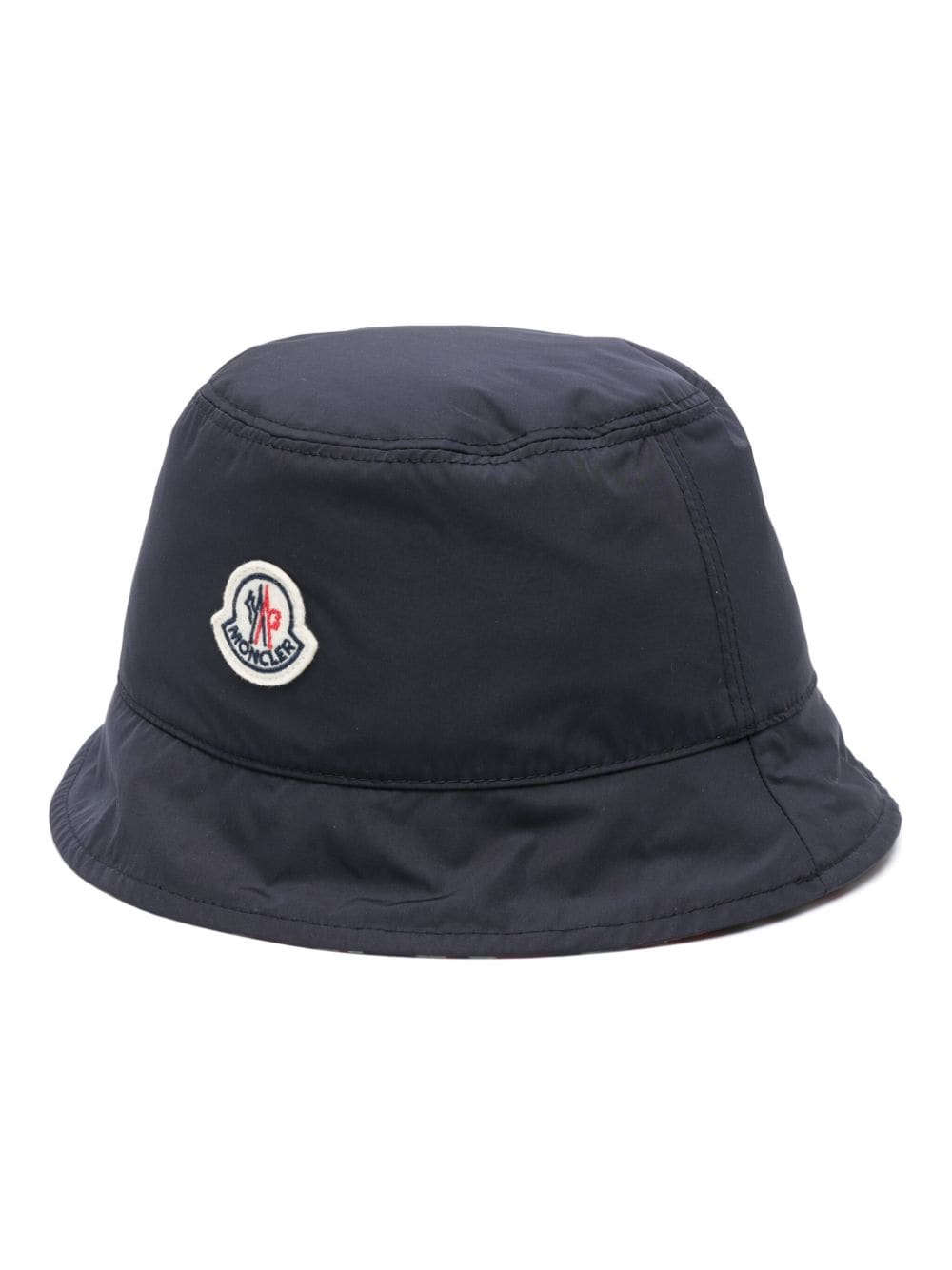 Moncler logo-patch bucket hat - Blue von Moncler