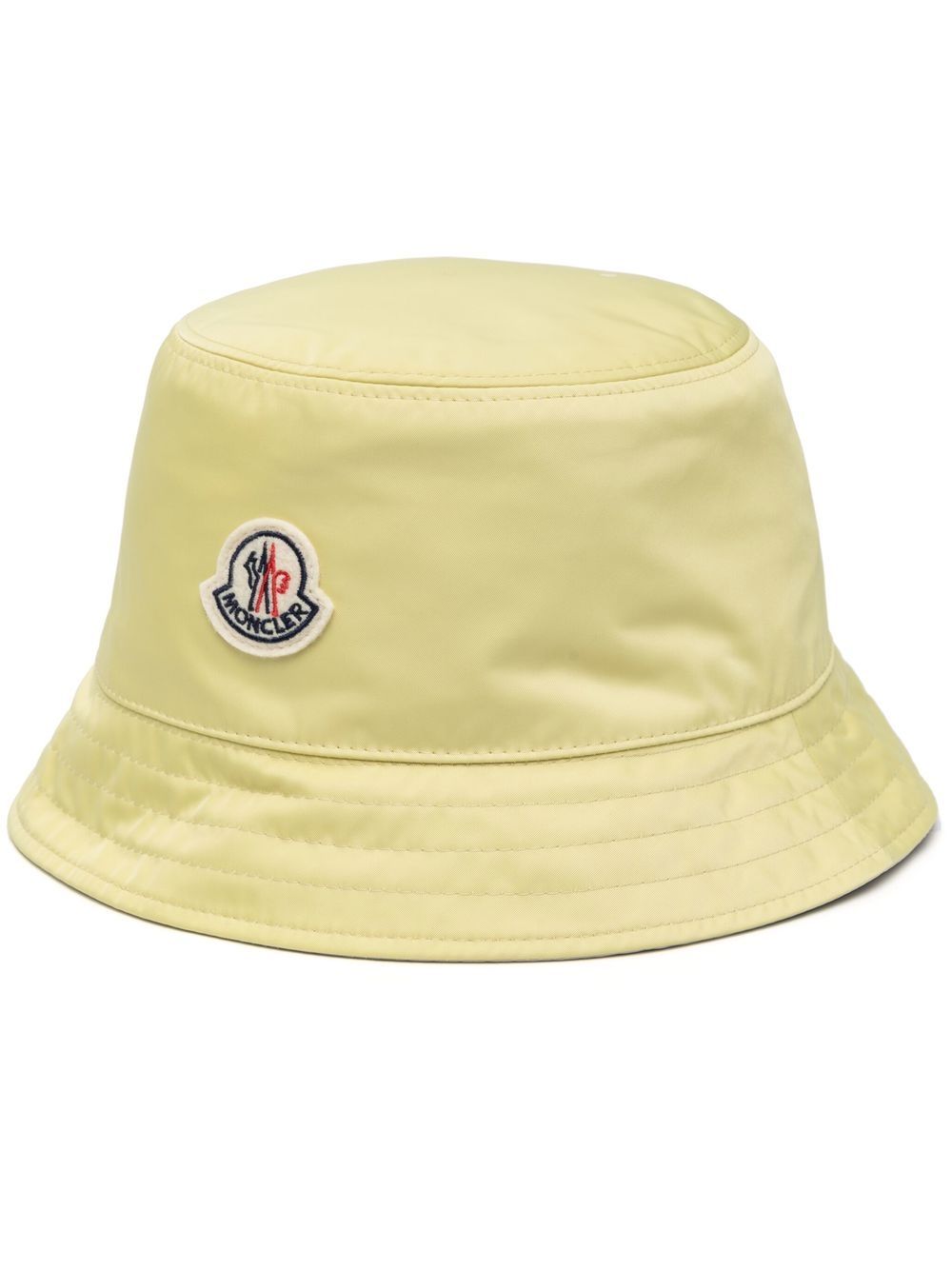 Moncler logo-patch bucket hat - Yellow von Moncler