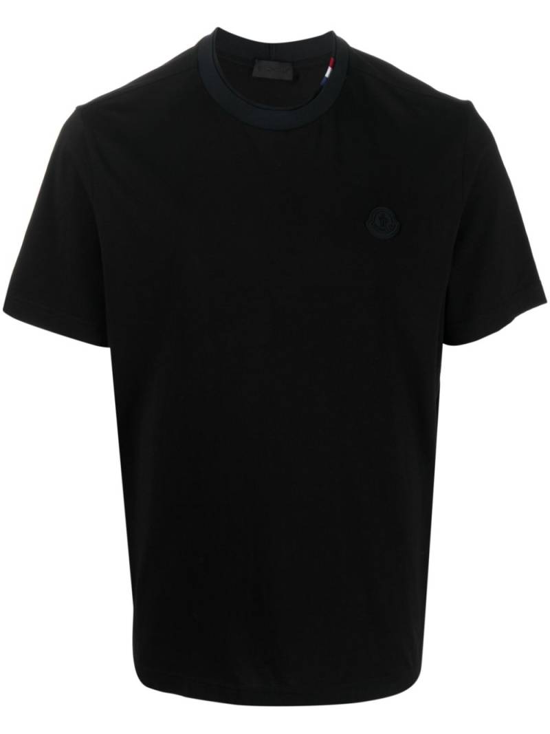 Moncler logo-patch cotton T-shirt - Black von Moncler