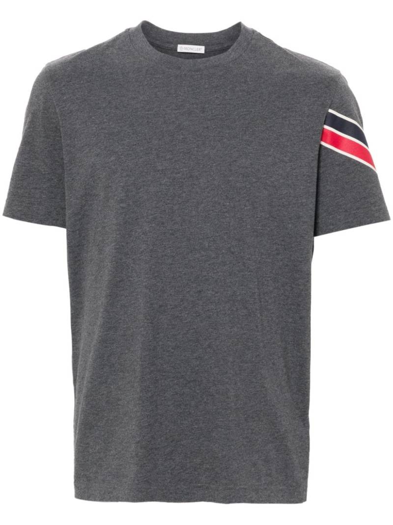 Moncler logo-patch cotton T-shirt - Grey von Moncler