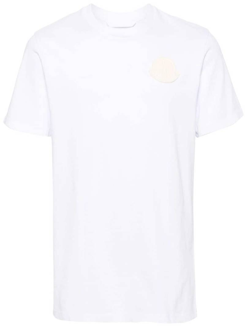 Moncler logo-patch cotton T-shirt - White von Moncler