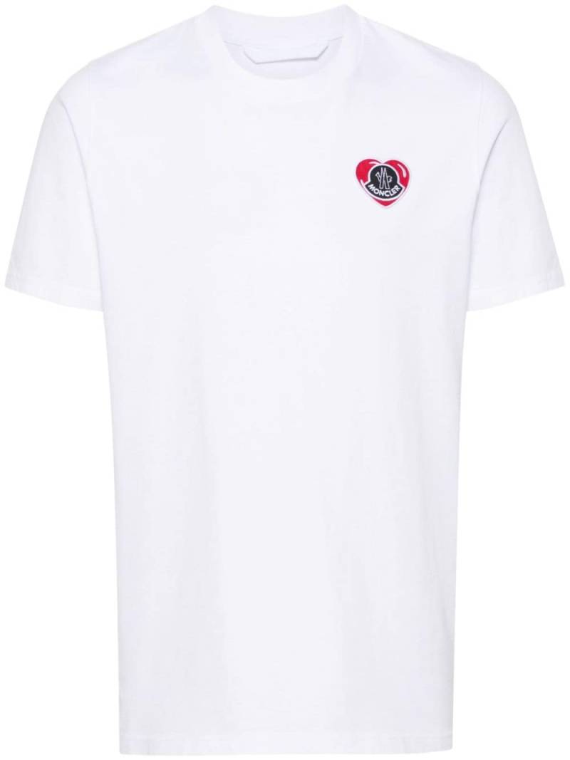 Moncler logo-patch cotton T-shirt - White von Moncler