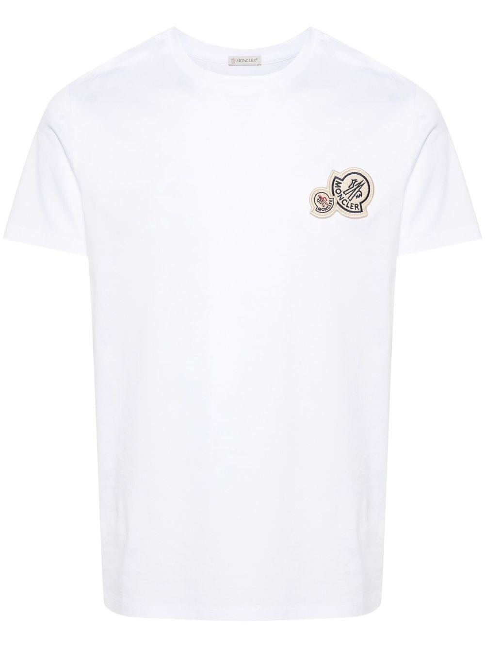 Moncler logo-patch cotton T-shirt - White von Moncler